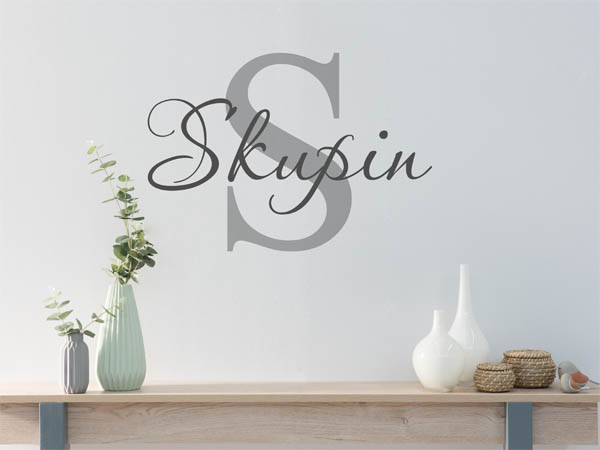 Wandtattoo Skupin Nachname