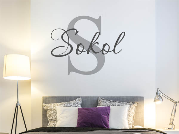 Wandtattoo Sokol Nachname