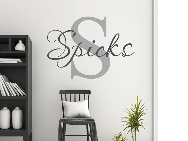 Wandtattoo Spicks Nachname