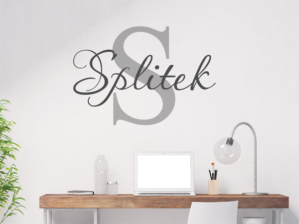 Wandtattoo Splitek Nachname