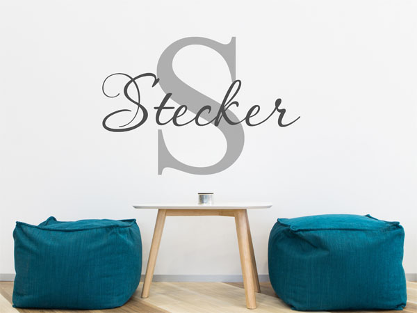 Wandtattoo Stecker Nachname