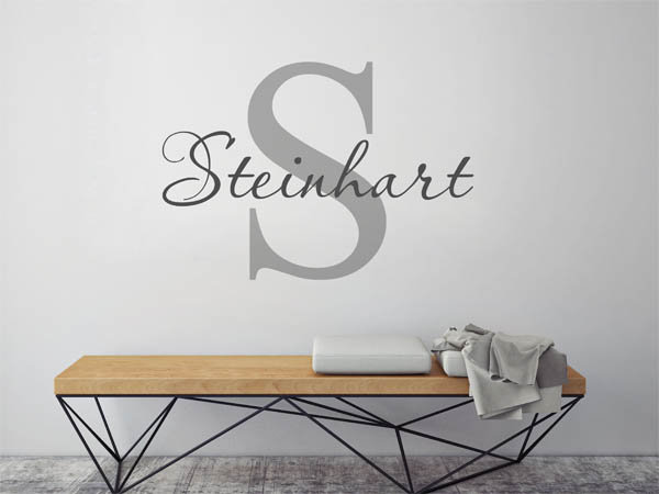 Wandtattoo Steinhart Nachname