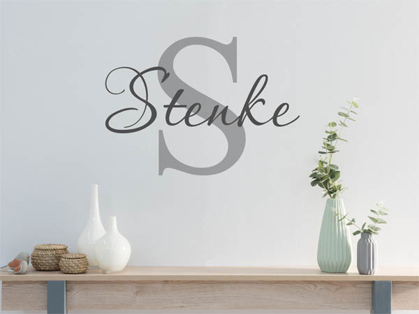 Wandtattoo Stenke Nachname