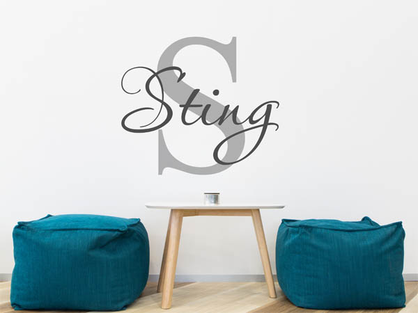 Wandtattoo Sting Nachname