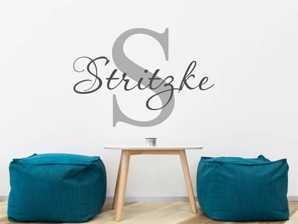 Wandtattoo Stritzke Nachname