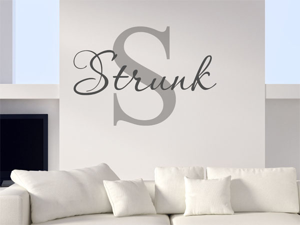 Wandtattoo Strunk Nachname