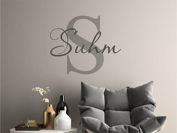 Wandtattoo Suhm Nachname