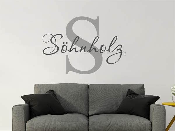 Wandtattoo Söhnholz Nachname
