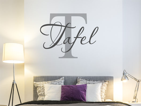 Wandtattoo Tafel Nachname