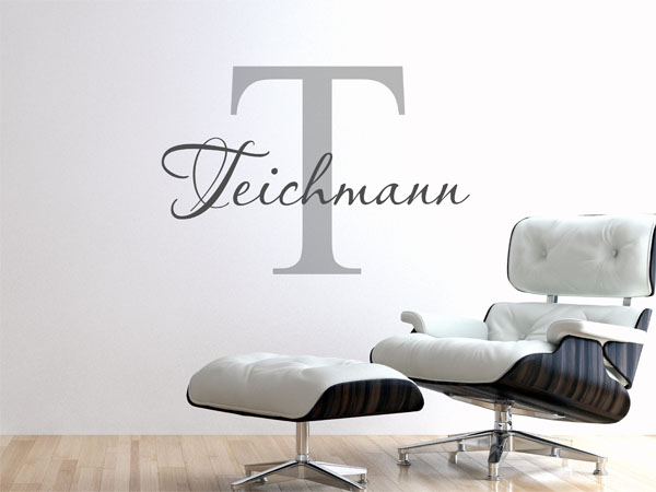 Wandtattoo Teichmann Nachname