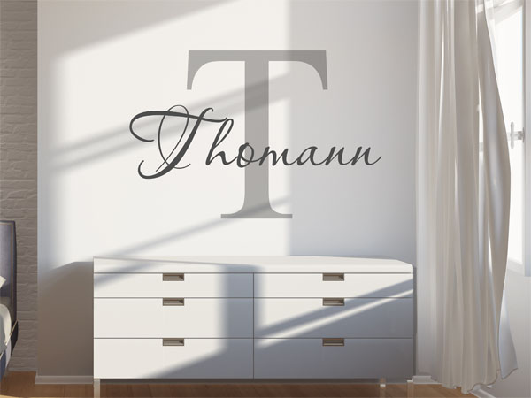 Wandtattoo Thomann Nachname