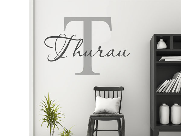 Wandtattoo Thurau Nachname