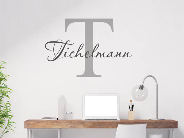 Wandtattoo Tichelmann Nachname