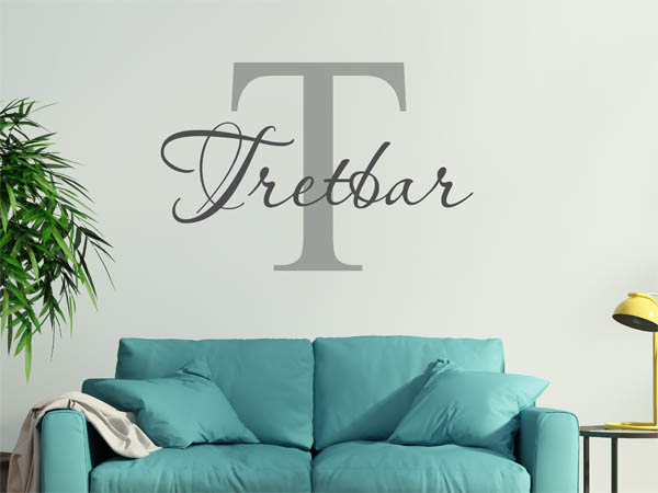 Wandtattoo Tretbar Nachname