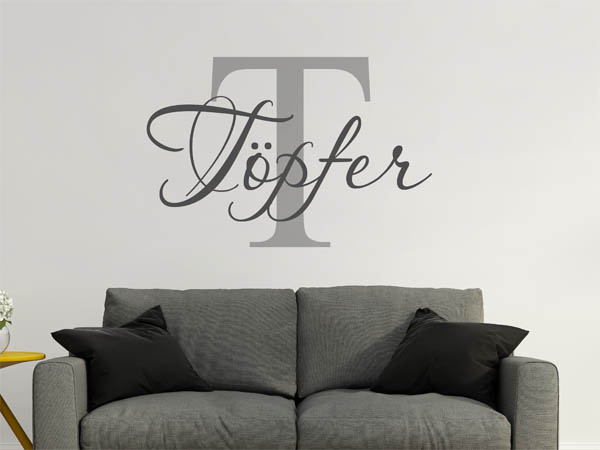 Wandtattoo Töpfer Nachname