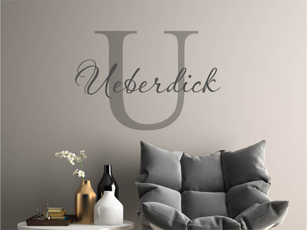 Wandtattoo Ueberdick Nachname