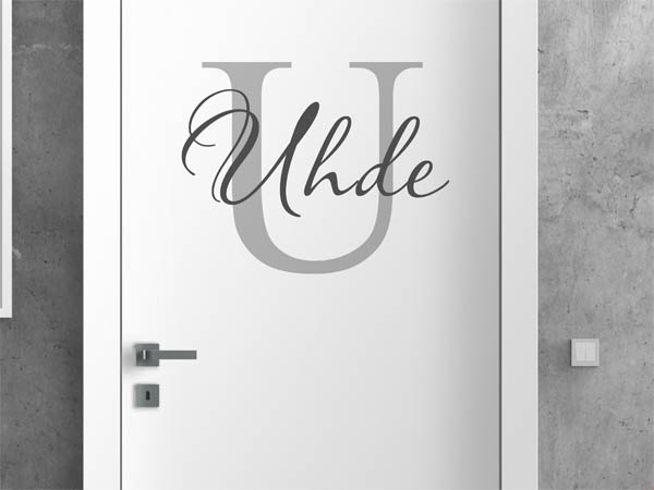 Wandtattoo Uhde Nachname