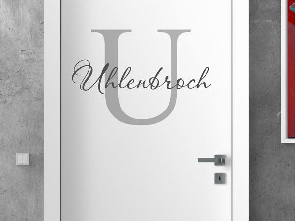 Wandtattoo Uhlenbroch Nachname