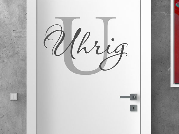 Wandtattoo Uhrig Nachname