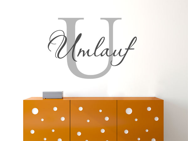 Wandtattoo Umlauf Nachname