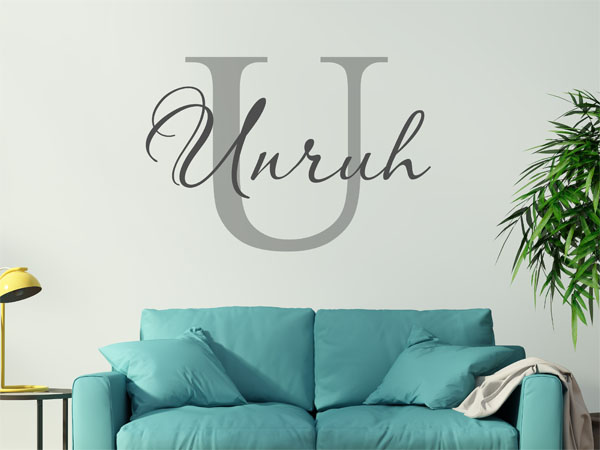 Wandtattoo Unruh Nachname