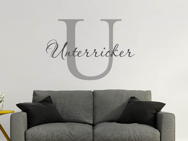 Wandtattoo Unterricker Nachname