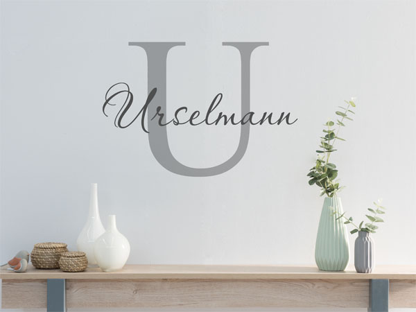Wandtattoo Urselmann Nachname