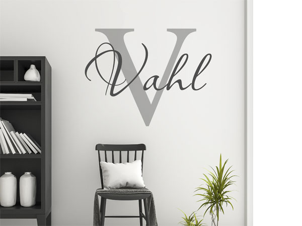 Wandtattoo Vahl Nachname