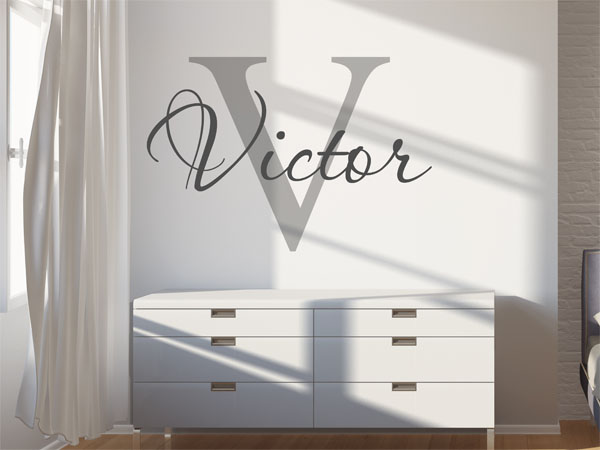 Wandtattoo Victor Nachname