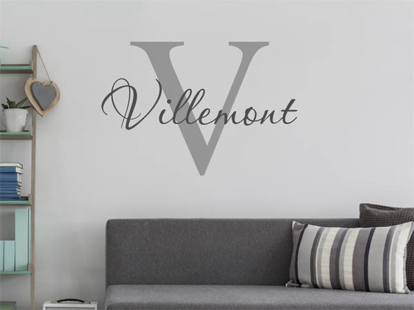 Wandtattoo Villemont Nachname