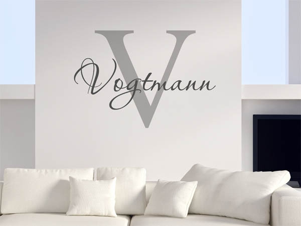 Wandtattoo Vogtmann Nachname