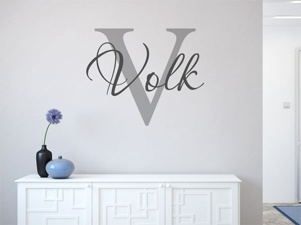 Wandtattoo Volk Nachname