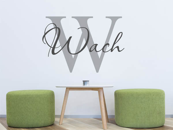 Wandtattoo Wach Nachname