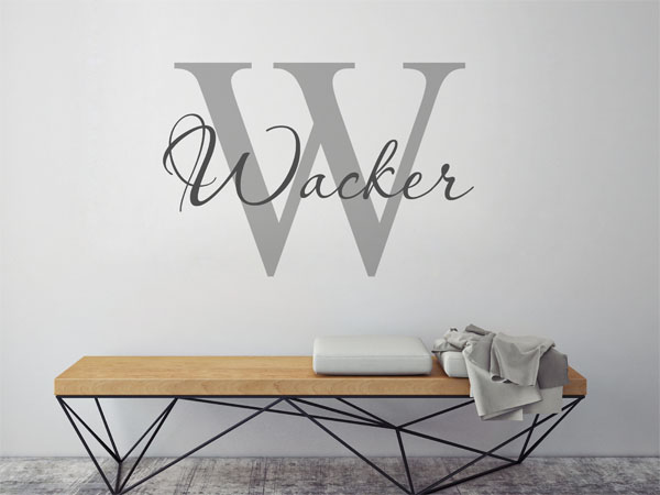 Wandtattoo Wacker Nachname