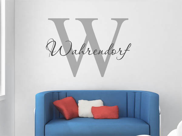 Wandtattoo Wahrendorf Nachname