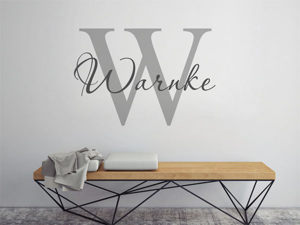 Wandtattoo Warnke Nachname