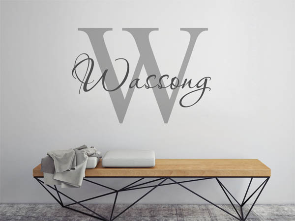 Wandtattoo Wassong Nachname