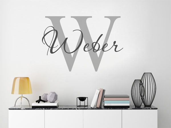 Wandtattoo Weber Nachname