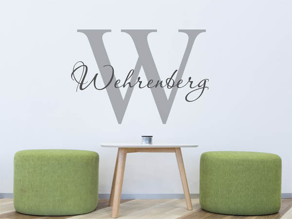 Wandtattoo Wehrenberg Nachname