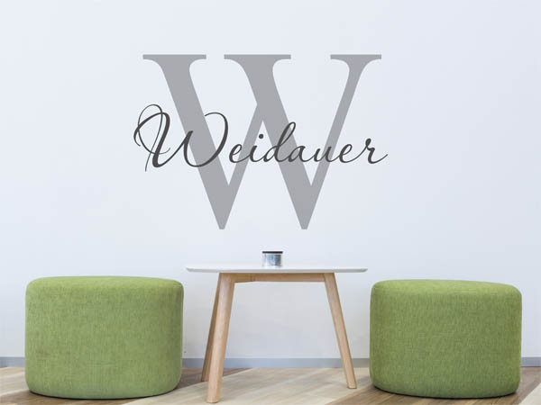 Wandtattoo Weidauer Nachname