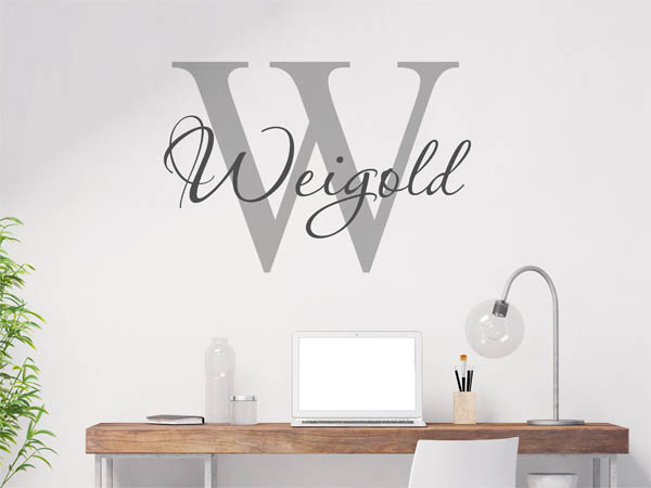 Wandtattoo Weigold Nachname