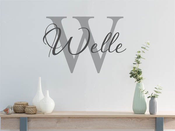 Wandtattoo Welle Nachname