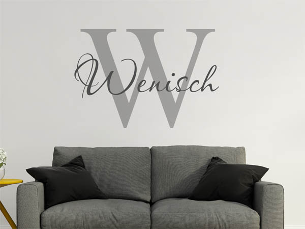 Wandtattoo Wenisch Nachname