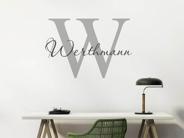 Wandtattoo Werthmann Nachname