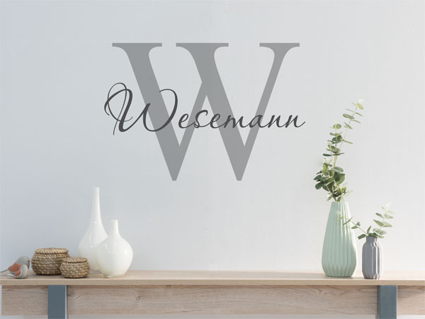 Wandtattoo Wesemann Nachname
