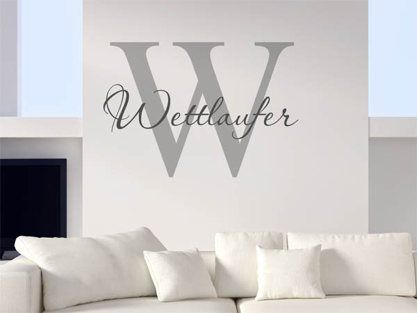 Wandtattoo Wettlaufer Nachname