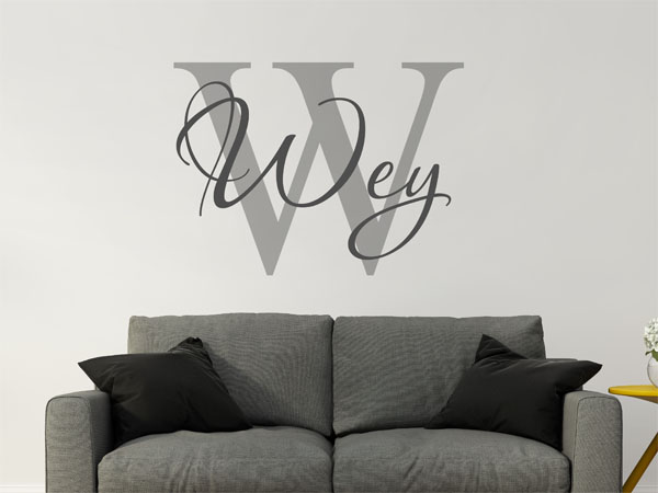 Wandtattoo Wey Nachname