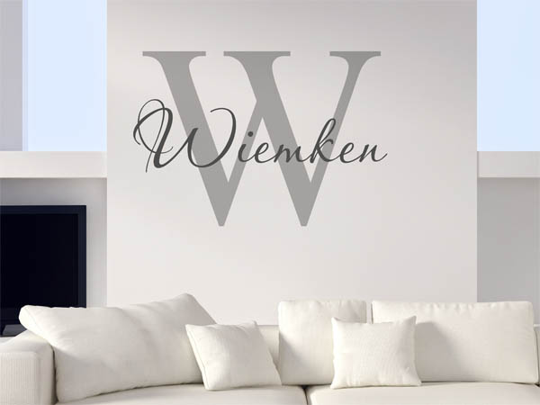 Wandtattoo Wiemken Nachname