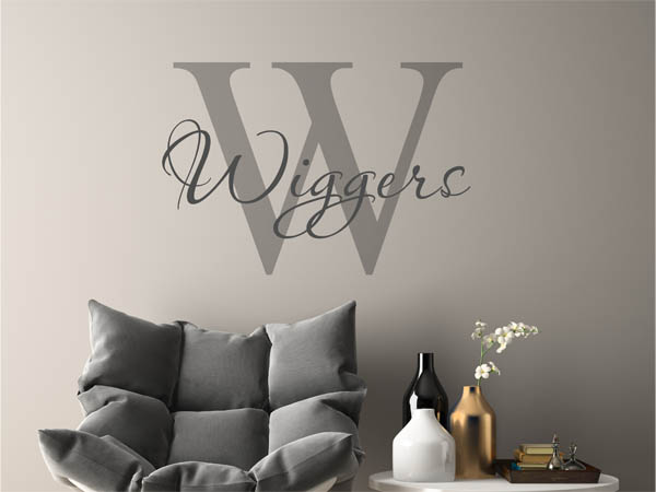 Wandtattoo Wiggers Nachname