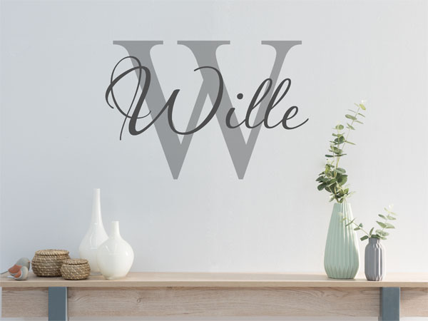Wandtattoo Wille Nachname